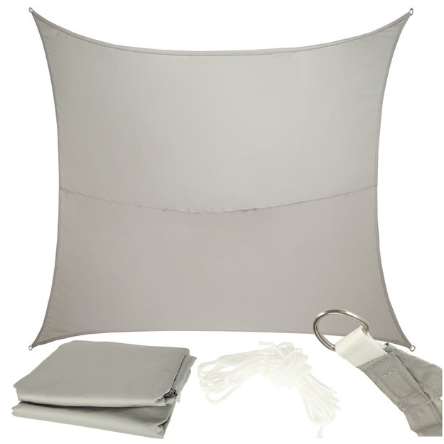 LUARO vandeniui atsparus sodo terasos skėtis nuo saulės 4x3 m stačiakampio formos pilkos spalvos