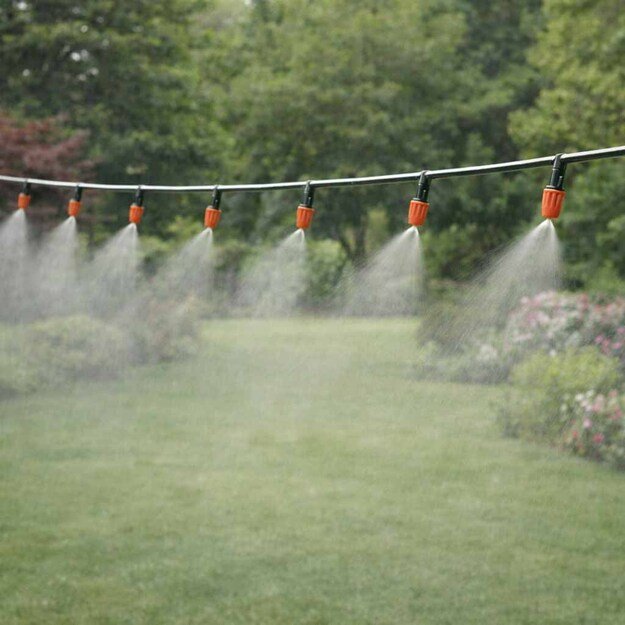 LUARO sodo laistymo sistema su vandens užuolaida ir migla 25 m