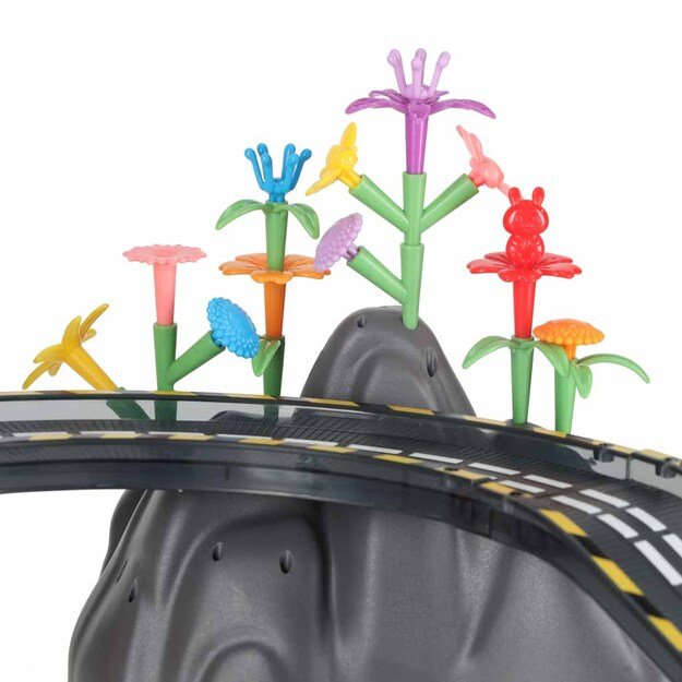 Magnetinis automobilių lenktynių takas 1 &scaron;viečianti transporto priemonė 153 elementai