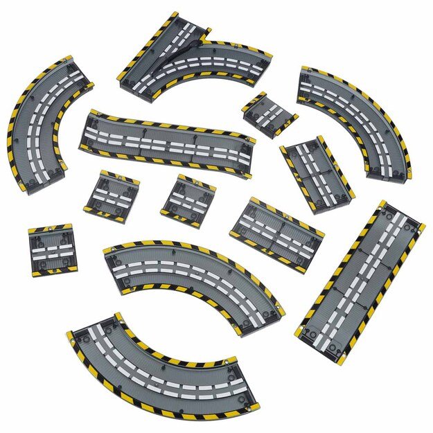 Magnetinis automobilių lenktynių takas 1 &scaron;viečianti transporto priemonė 153 elementai