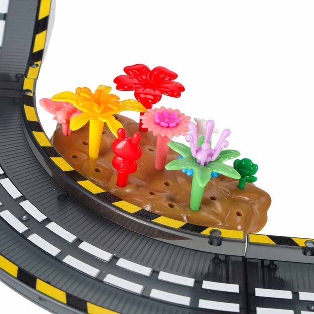 Magnetinis automobilių lenktynių takas 1 &scaron;viečianti transporto priemonė 153 elementai