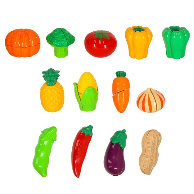 Daržovės vaisiai pjaustymui skirtas maistas Velcro priedai