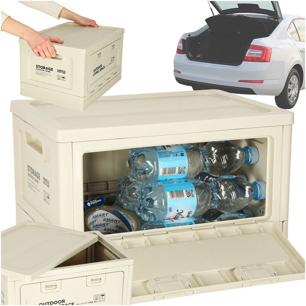 Bagažinės stovyklavimo dėžės organizatorius