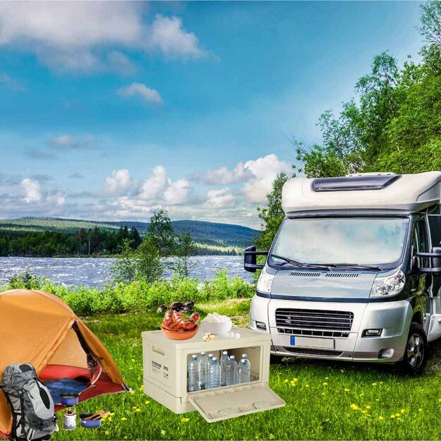 Bagažinės stovyklavimo dėžės organizatorius