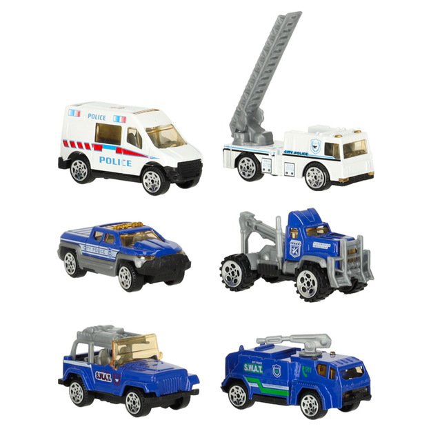 Sunkvežimis - garažas su policijos automobiliais / mašinomis