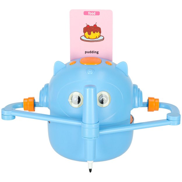 Edukacinis robotas interaktyvus mokymasis pie&scaron;ti ra&scaron;ymo fiche rinkinys žymekliai mėlyni