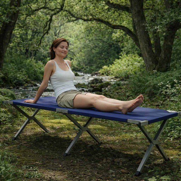 Sulankstoma lauko lova turistinė baidarė ne mėlyna
