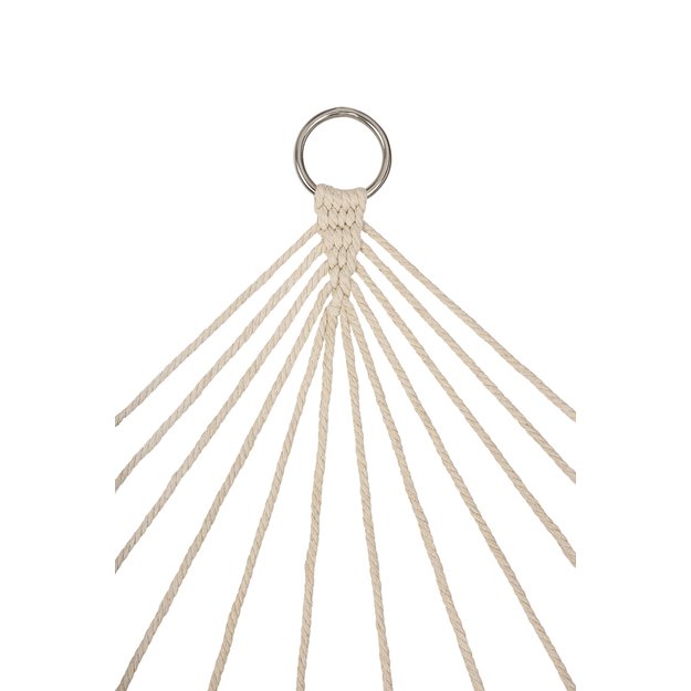 Sodo hamakas boho tinklelis su kutais 200 cm ecru spalvos