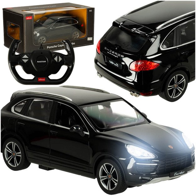 Rastar 42900 Porsche Cayenne Turbo 1:14 nuotolinio valdymo automobilis juodas