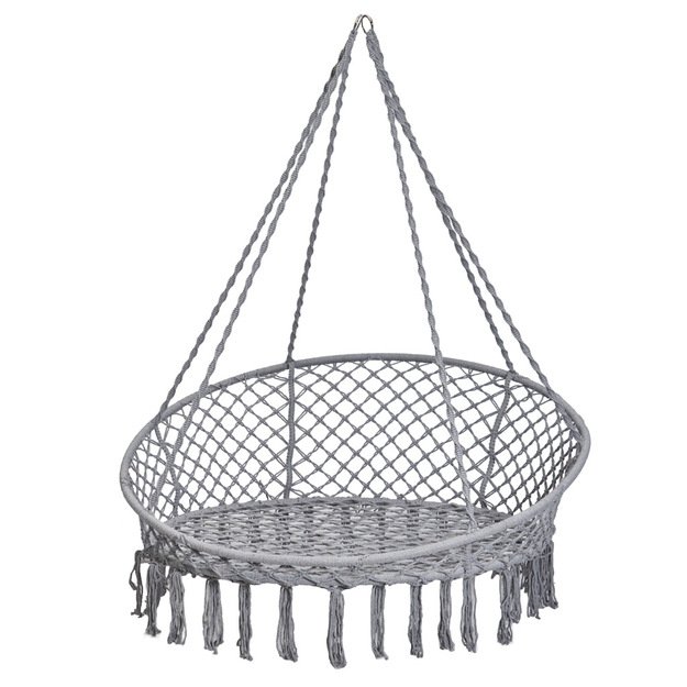 Sūpynės  Erškėtrožių lizdas  su atlošu sodo sūpynės 120x140x140 XXL pilkos spalvos 2