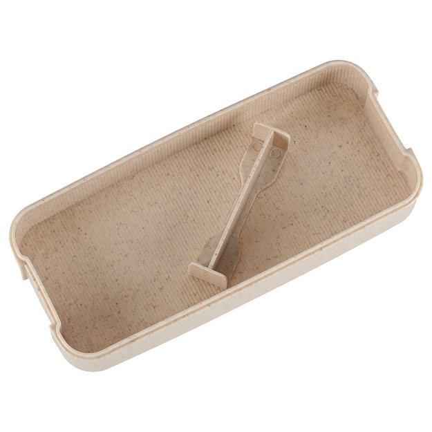 Pusryčių dėžutė pusryčių dėžutė su skyreliais, padalinta į skyrius 750ml, smėlio spalvos