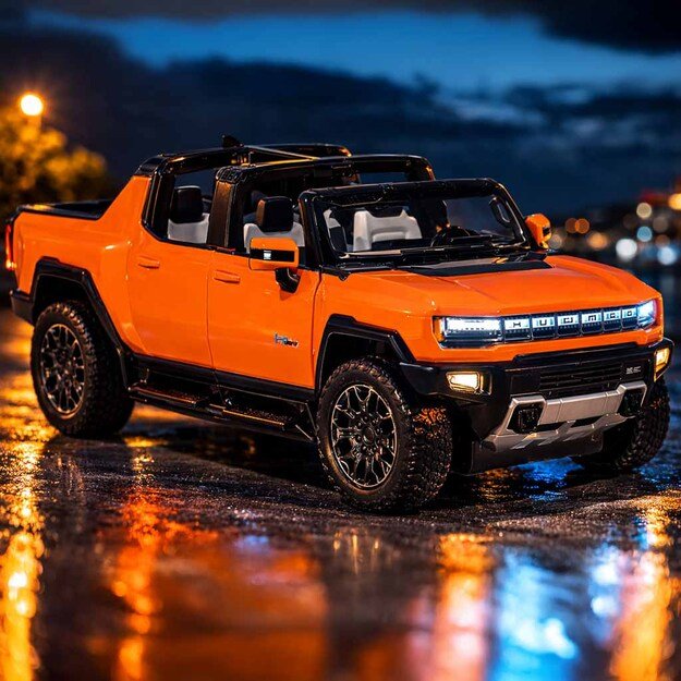 Rastar 93000 Hummer EV 1:16 oranžinis nuotolinio valdymo automobilis