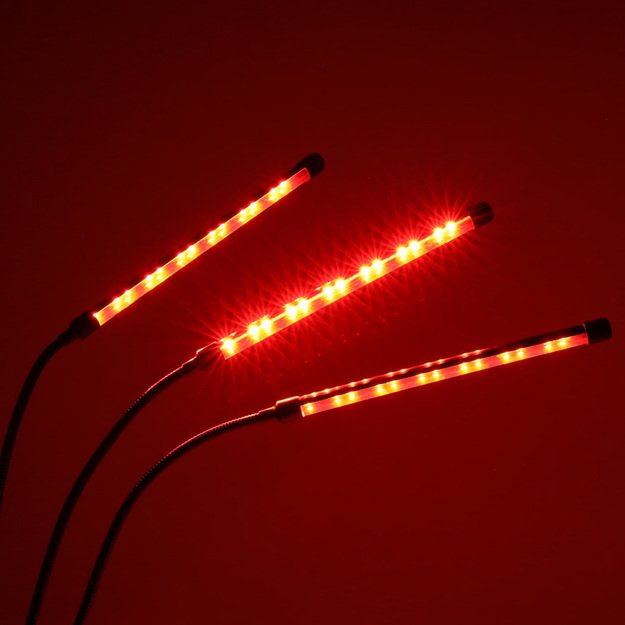 LED augalų augimo lempos skydelis su 3 lemputėmis