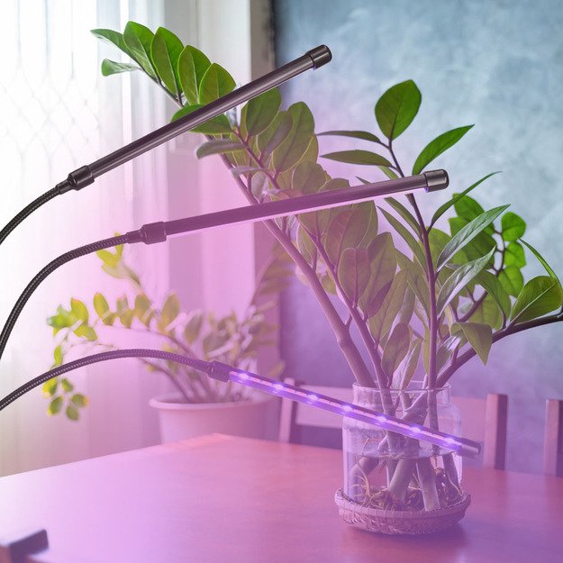 LED augalų augimo lempos skydelis su 3 lemputėmis