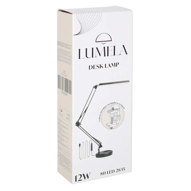 LED stalinis &scaron;viestuvas USB pasukama rankena 2 tvirtinimo būdai