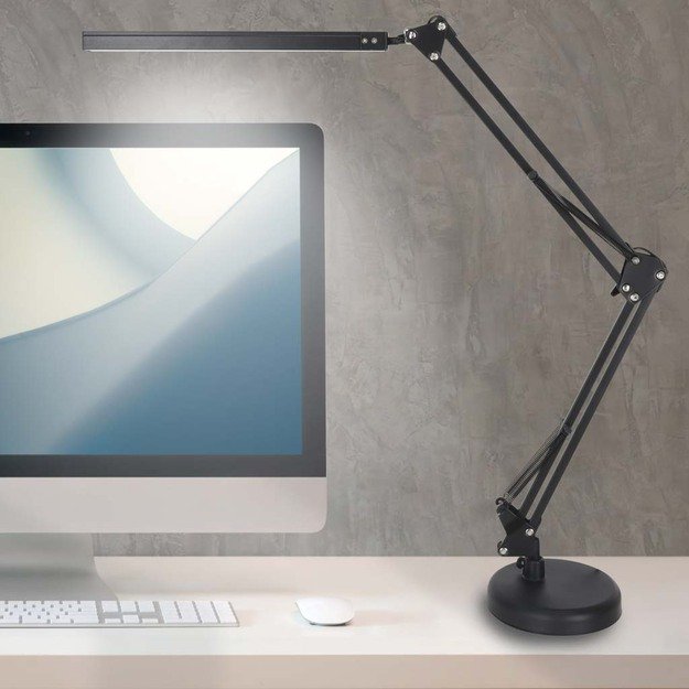 LED stalinis &scaron;viestuvas USB pasukama rankena 2 tvirtinimo būdai