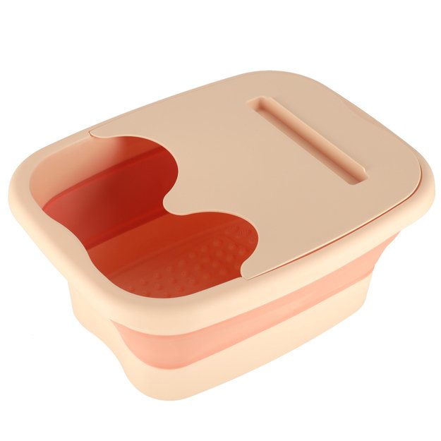 Kojų masažo kojų plovimo dubuo silikoninis sulankstomas kibiras su skirtukais