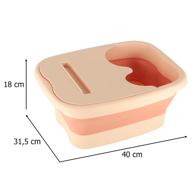 Kojų masažo kojų plovimo dubuo silikoninis sulankstomas kibiras su skirtukais