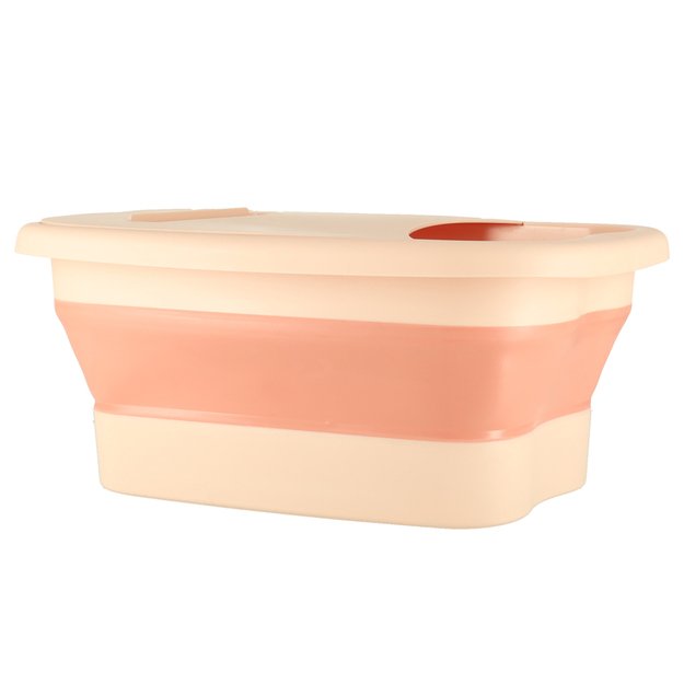 Kojų masažo kojų plovimo dubuo silikoninis sulankstomas kibiras su skirtukais