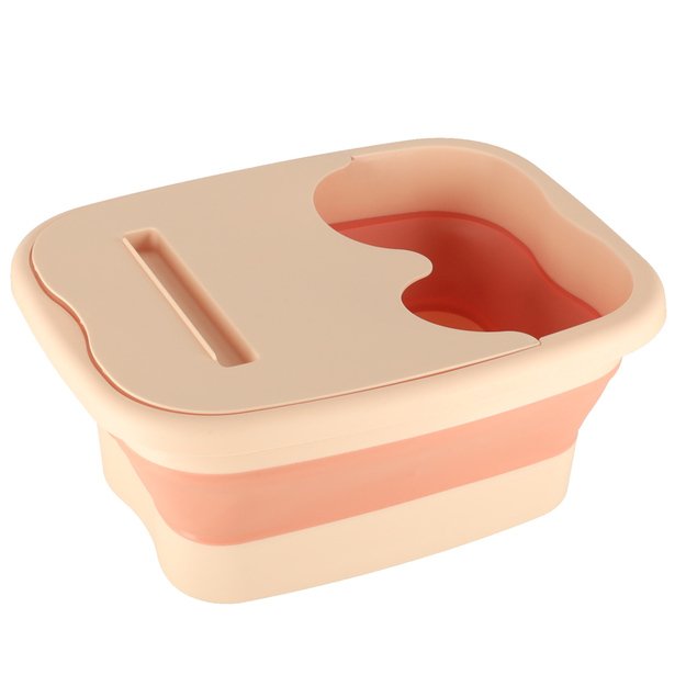 Kojų masažo kojų plovimo dubuo silikoninis sulankstomas kibiras su skirtukais