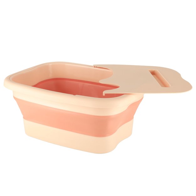 Kojų masažo kojų plovimo dubuo silikoninis sulankstomas kibiras su skirtukais