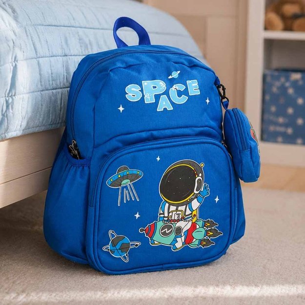 Vaikų darželio mokyklinė kuprinė vaikų astronautas 30x22x11cm