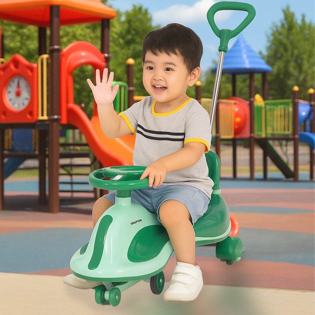 LED Swing FIX S2 gravitacinis paspirtukas su žalia rankena max 100kg