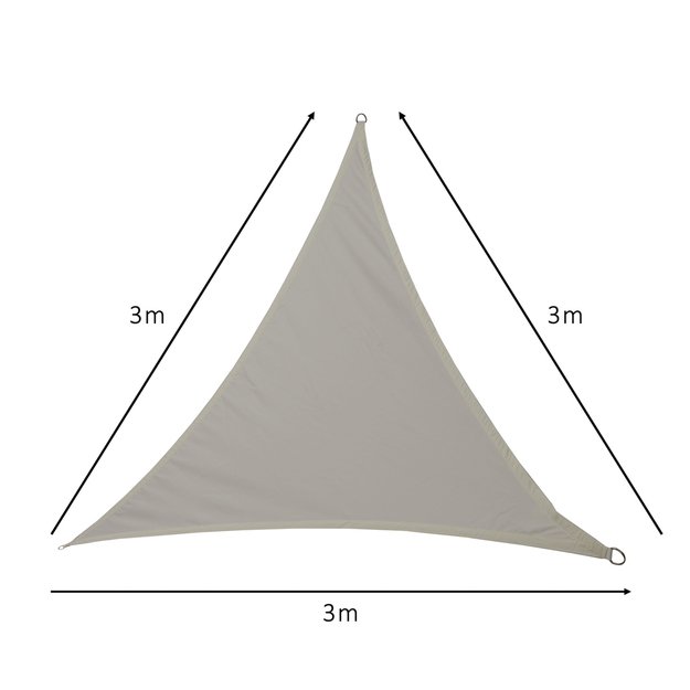 LUARO sodo terasos skėčiai nuo saulės 3x3x3m trikampis pilkas