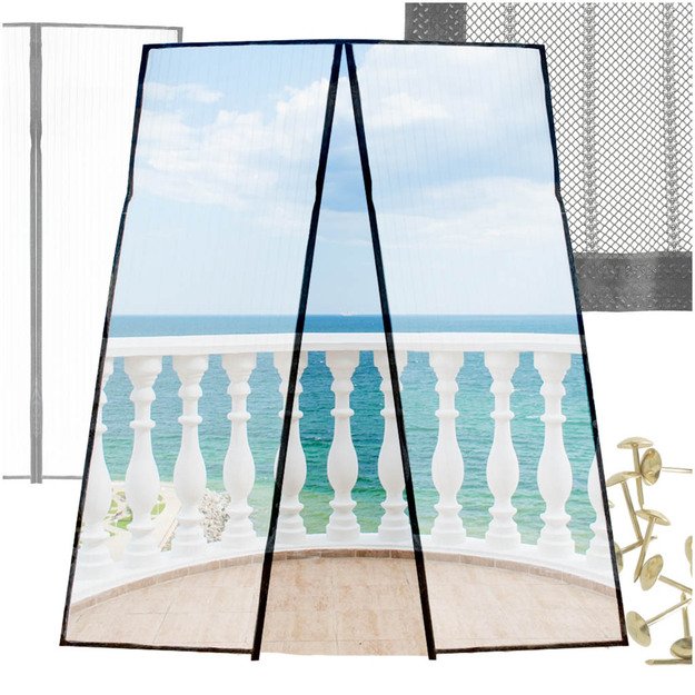 LUARO magnetinis tinklelis durims tvirtas stiprus magnetas 100x210cm