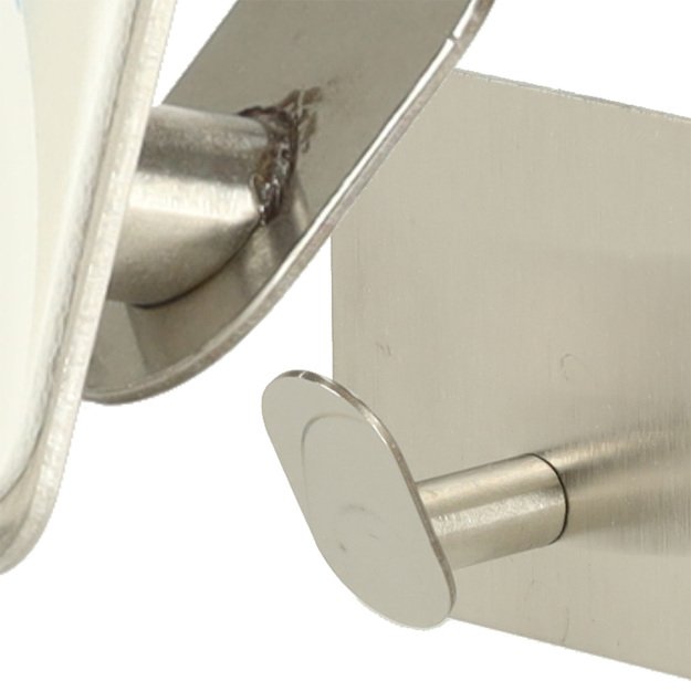 Lipnūs sidabriniai vonios kambario kabliukai ant sienos, 4 dalių rinkinys PROVISIONAL