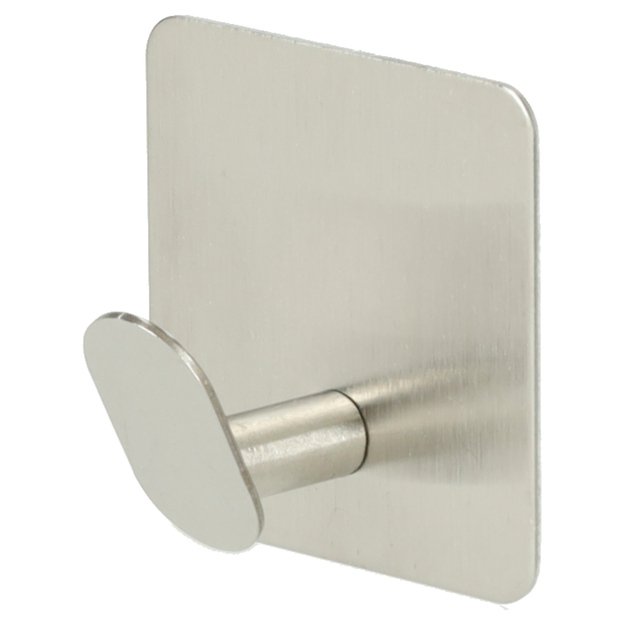 Lipnūs sidabriniai vonios kambario kabliukai ant sienos, 4 dalių rinkinys PROVISIONAL