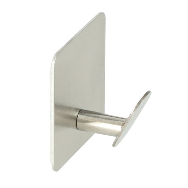 Lipnūs sidabriniai vonios kambario kabliukai ant sienos, 4 dalių rinkinys PROVISIONAL