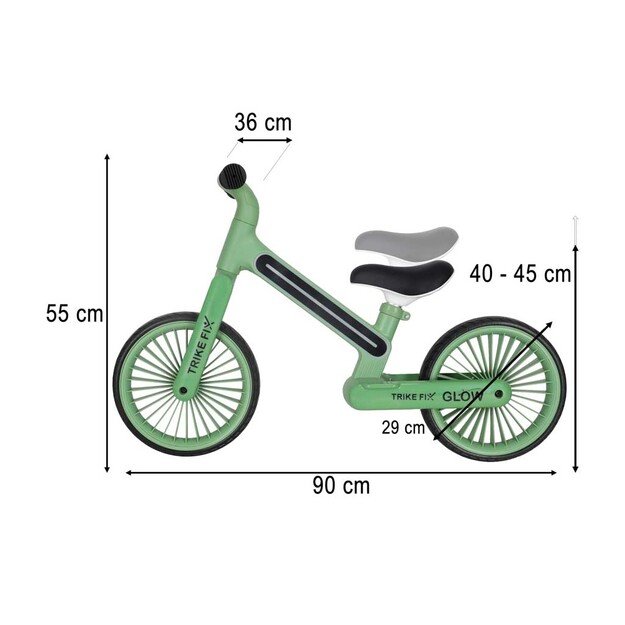 Trike Fix Glow LED krosinis dviratis žalias