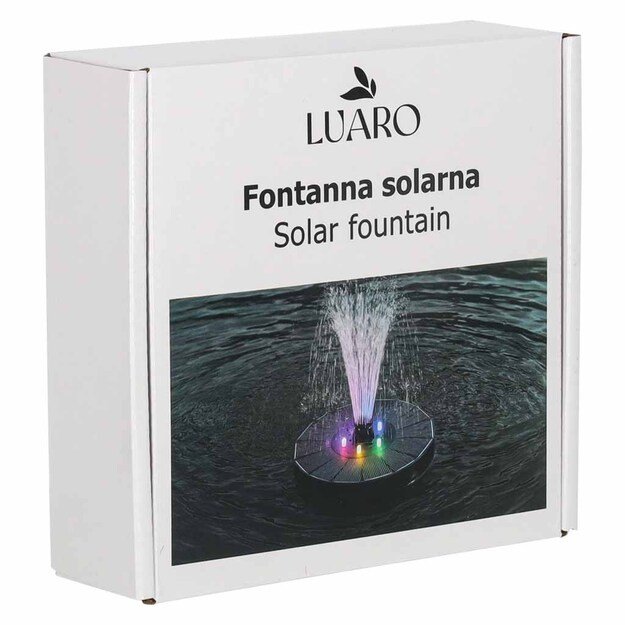 LUARO saulės tvenkinio fontanas sodo plūduriuojantis siurblys LED RGB 16cm