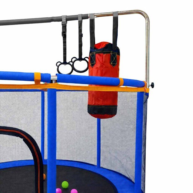 Vaikų batutas sodo kamuolio tinklas krep&scaron;inio kamuolys 155cm mėlynas