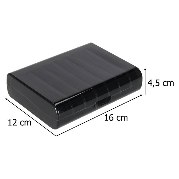 Vaistų tablečių organizatoriaus konteineris juodas