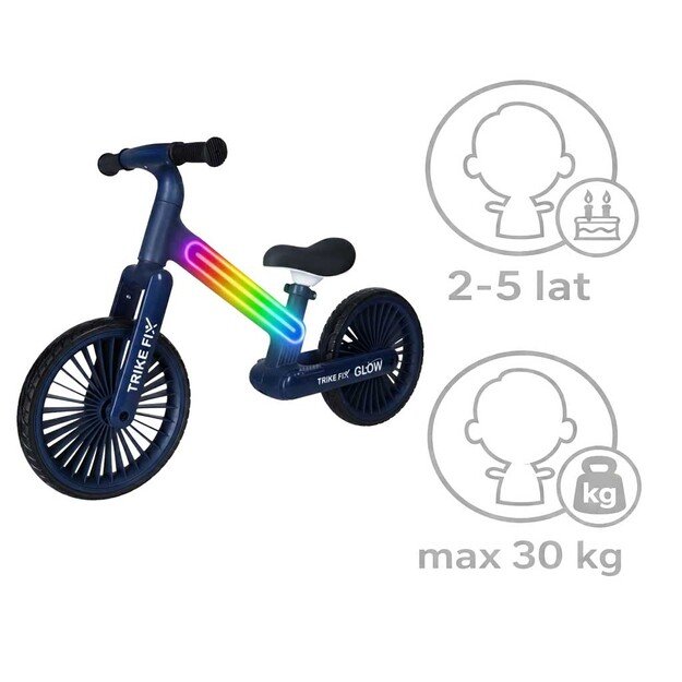 Trike Fix Glow LED krosinis dviratis tamsiai mėlyna