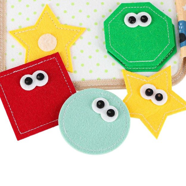 Sensorinė mokomoji 3D veltinio manipuliatyvi knygelė su judančiomis dalimis žirafa