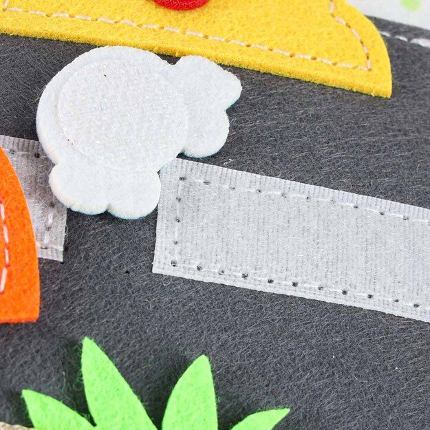 Sensorinė mokomoji 3D veltinio manipuliatyvi knygelė su judančiomis dalimis žirafa