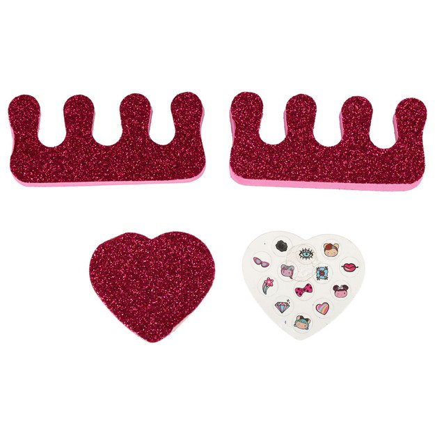 Makiažo ir nagų rinkinys makiažo kosmetika &scaron;e&scaron;ėliai lakai lagaminas