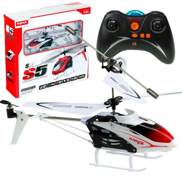 SYMA S5 RC sraigtasparnis 3CH baltas