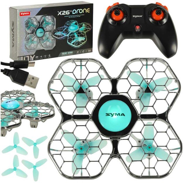  Syma X26PRO  2,4 GHz  Wi-Fi  RC dronas juodas