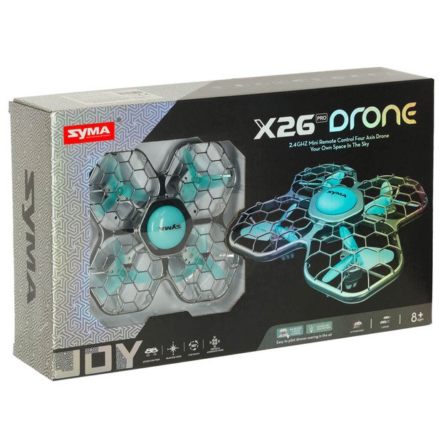  Syma X26PRO  2,4 GHz  Wi-Fi  RC dronas juodas
