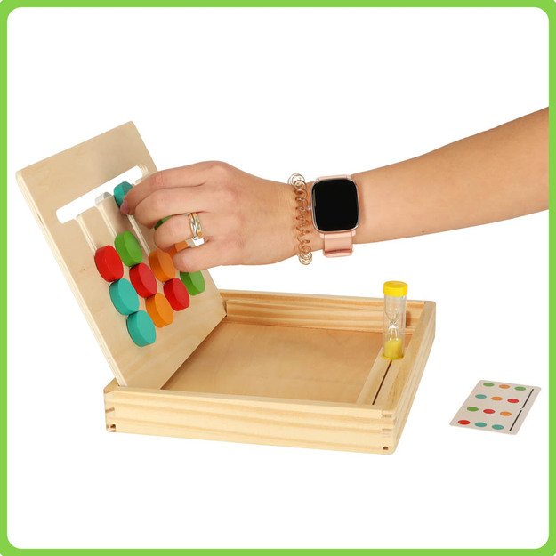 Medinis mokomasis žaislas rungtynių spalvų dėžutė