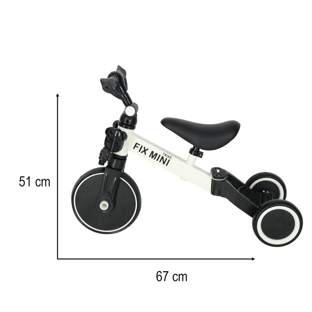 Trike Fix Mini krosinis triratukas 3in1 su pedalais baltas