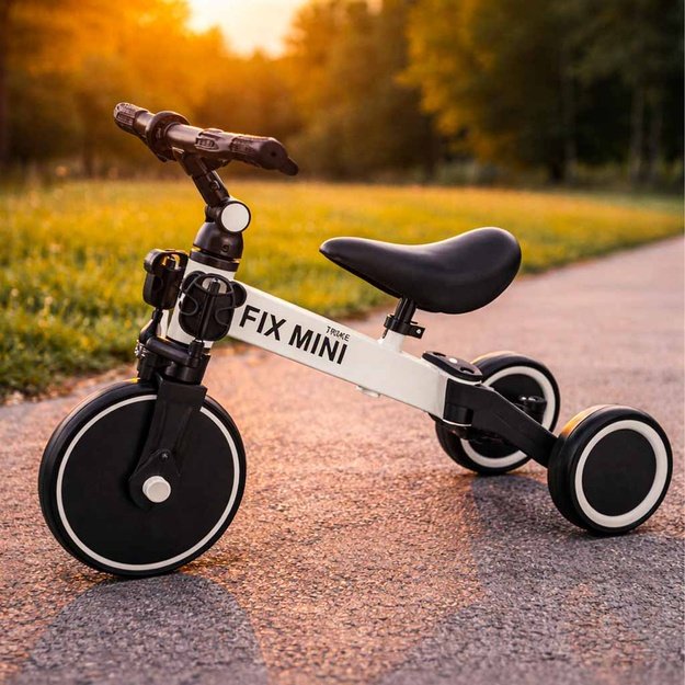Trike Fix Mini krosinis triratukas 3in1 su pedalais baltas