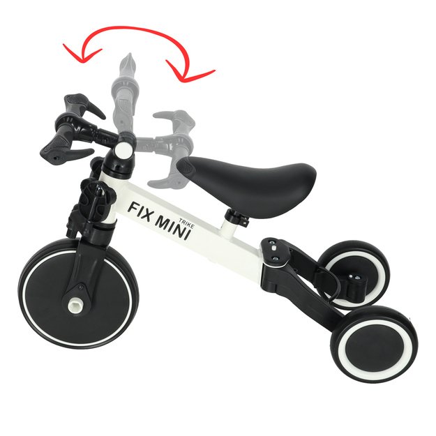Trike Fix Mini krosinis triratukas 3in1 su pedalais baltas