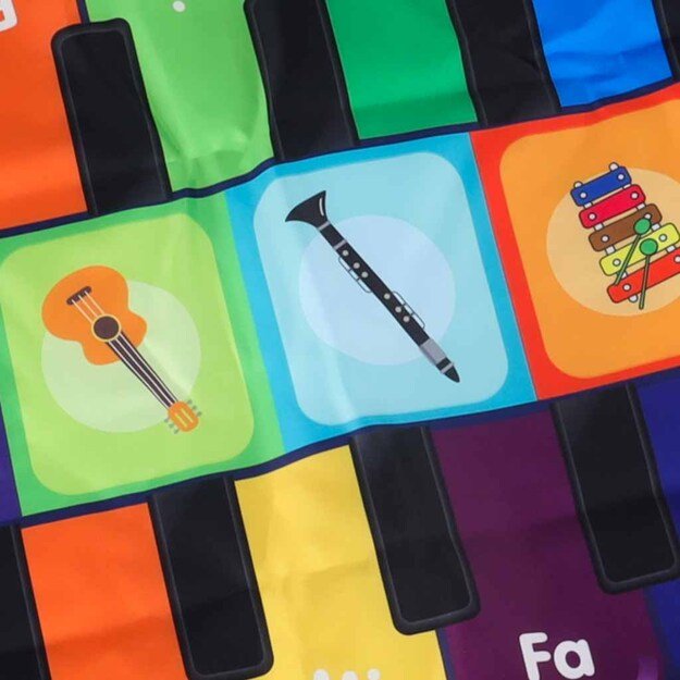 &Scaron;okių kilimėlis vaikams interaktyvus muzikinis 8 instrumentai 10 melodijų