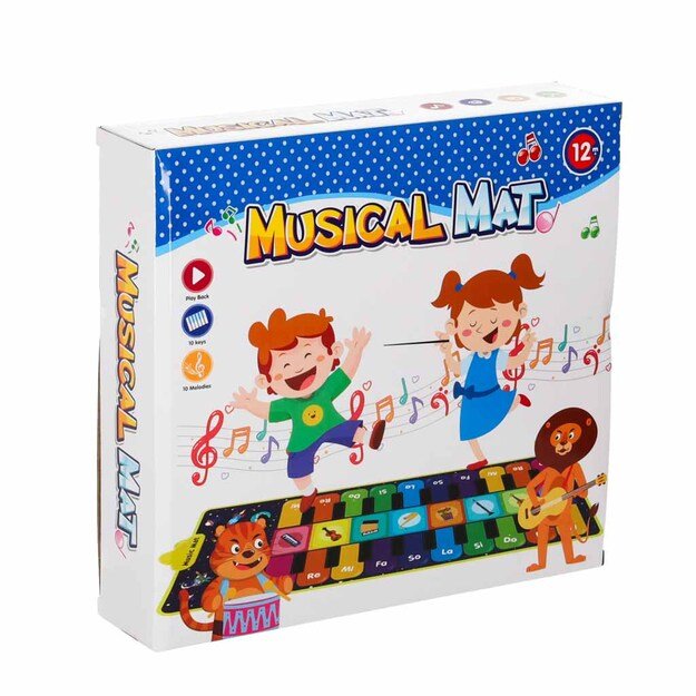 &Scaron;okių kilimėlis vaikams interaktyvus muzikinis 8 instrumentai 10 melodijų