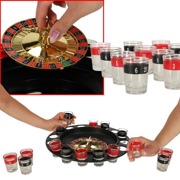 Vakarėlio ruletė + 16 stiklinių